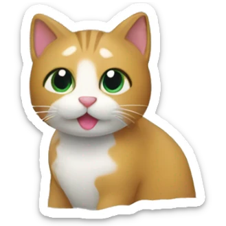 a cat in a snow globe  sticker