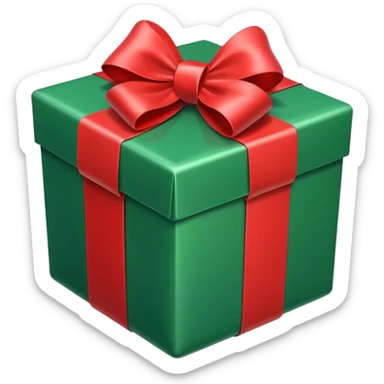 Present Box green and red sticker