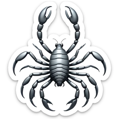 please make Scorpion of silver sticker