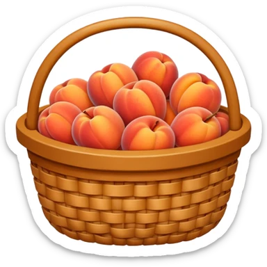 Basket of peaches sticker