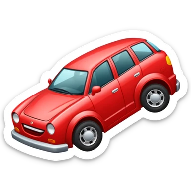 A car upside down  sticker