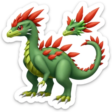 Sceptile-Inteleon-Blaziken-Pokémon-Fakémon-fusion (full body) sticker