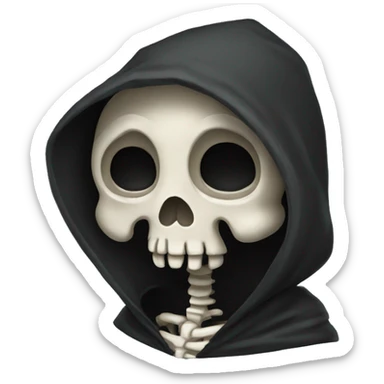 Hooded skeleton  sticker