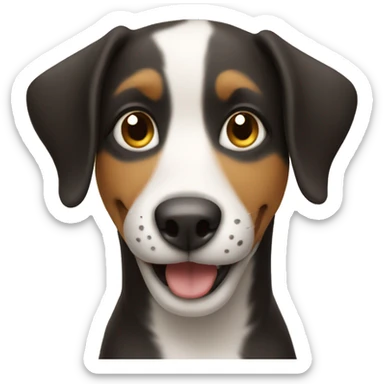 smile with dog sticker