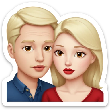 French kiss fair men and women sticker