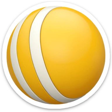 yellow and white striped ball sticker