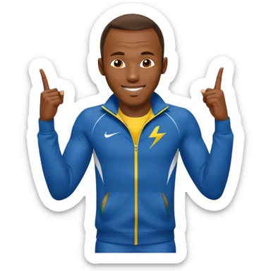 usain bolt with a 9.58 behind him sticker