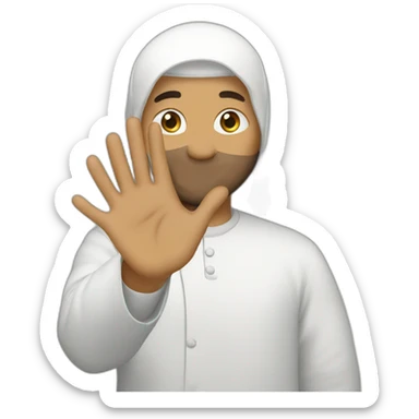 a muslim waves goodbye sticker