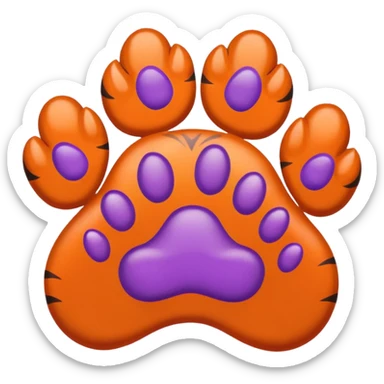 Create an emoji that says they call me Papa and use two Clemson Tiger paws  sticker
