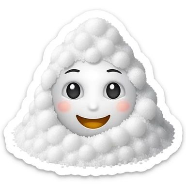 Happy face with a pile of salt sticker