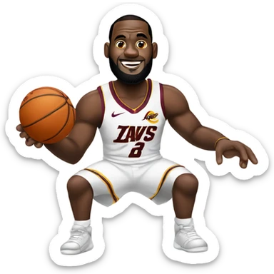 Lebron shooting milk sticker