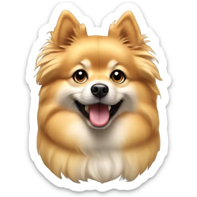 spitz dog golden sticker