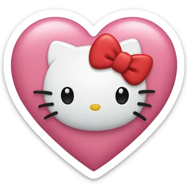 Hello kitty heart  sticker