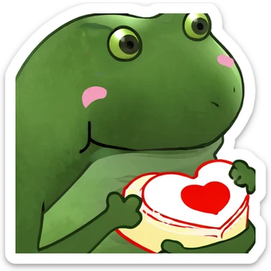 Heart-shaped coquette Mother's Day cake sticker