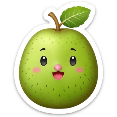 Something in green, cute, can be used for daily use, no meaning, inspired by chinese culture and kiwi fruit, no context  sticker