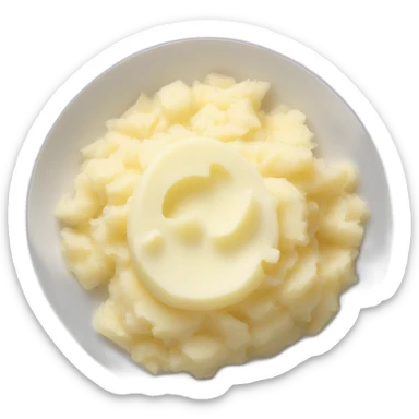 plate of mashed potatoes sticker