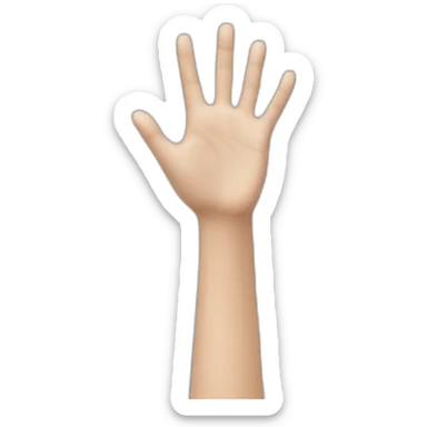 white person hand waving goodbye sticker
