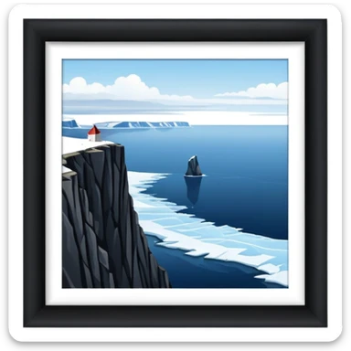 North Cape cliff in Norway with dramatic view of Arctic Ocean sticker
