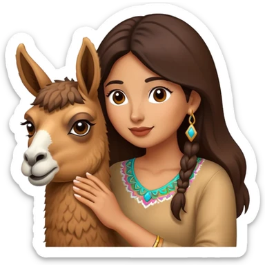 Latina Peru llama sticker