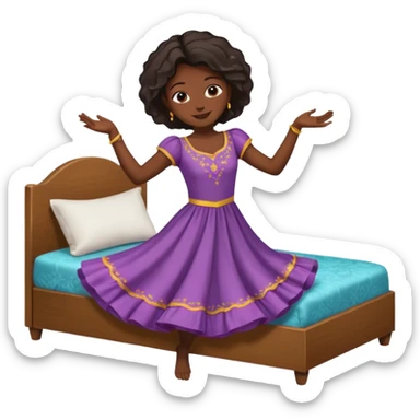 стол,кровать,голова вниз, спереди и сзади, танцы sticker