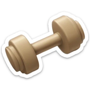 Beige dumbbell sticker