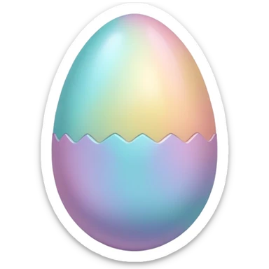 pastel easter egg sticker