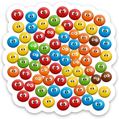 m&ms candy only sticker