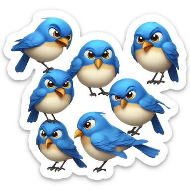 Angry birds the blues sticker