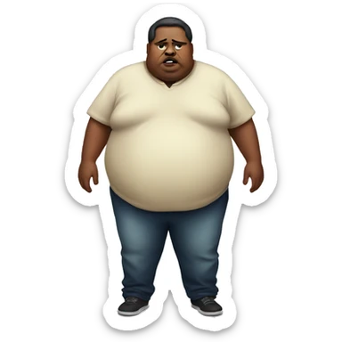Morbidly obese person sticker