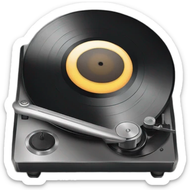 vinyl record player sticker
