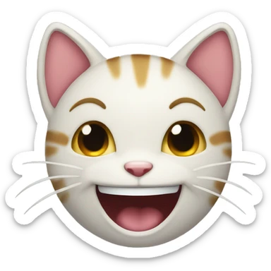 Hello Kity laughing sticker