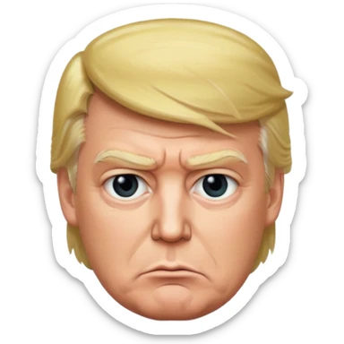 Donald trump sad sticker