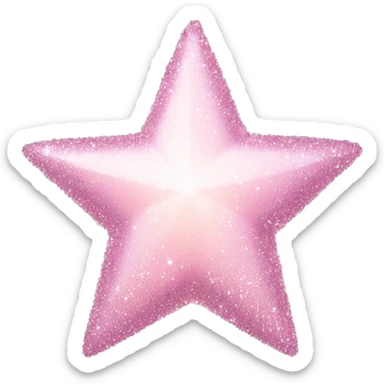 pale pink star sparkle sticker