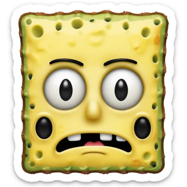 emo spongbob sticker
