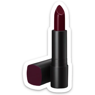 Burgundy lipstick product sticker