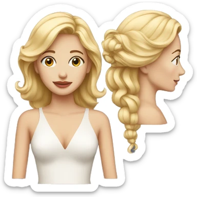 Actress with blond hair with Oscar  sticker