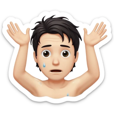 man drowning sticker