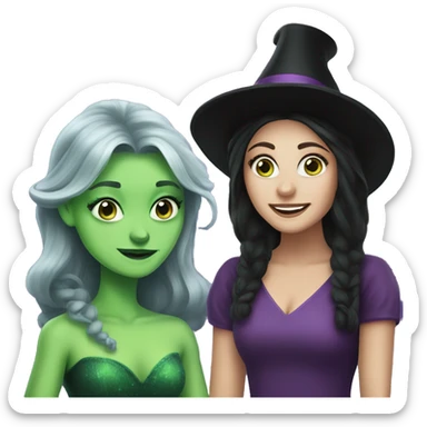 Elphaba and Galinda sticker