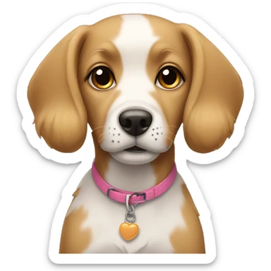 Girl dog sticker