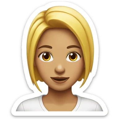 Chica pelirroja pelo largo y lacio sticker