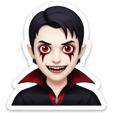 a picture of me as a vampire sticker