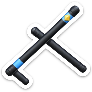 two police batons sticker