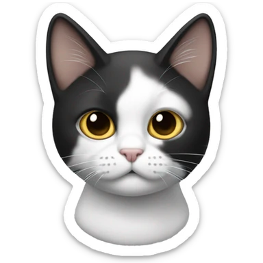 Gato blanco y negro  sticker