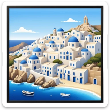 cyclades islands of greece sticker