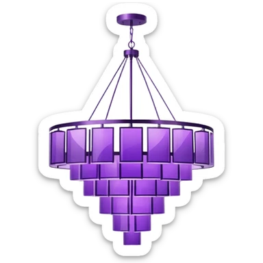 minimalist purple chandelier sticker