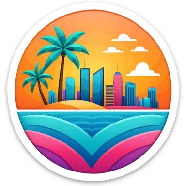 miami logo sticker