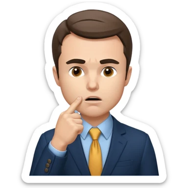 Charlie Kirk holding fist over mouth sticker