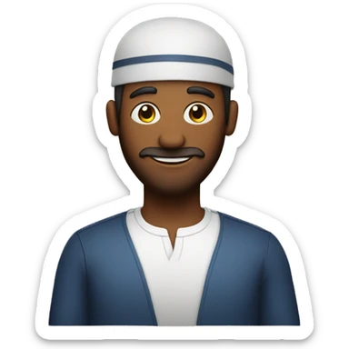 man with yarmulke sticker