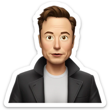 Elon Musk déguisé pour Halloween sticker