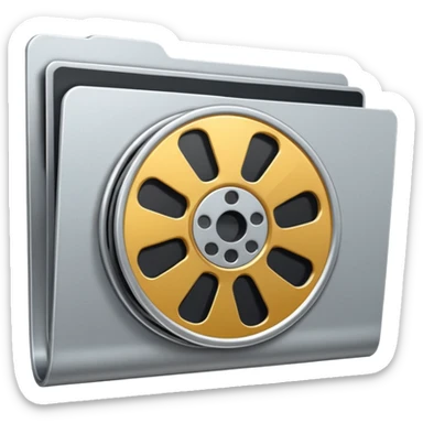 film reel folder sticker